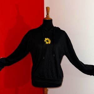 SHEIN sunflower logo hoodie